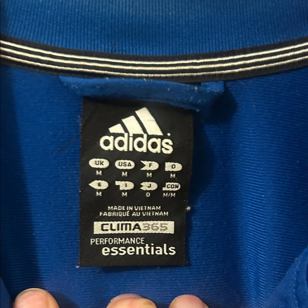 Adidas Men's Royal Blue Zip Up Sweatshirt - Picture 3 of 4